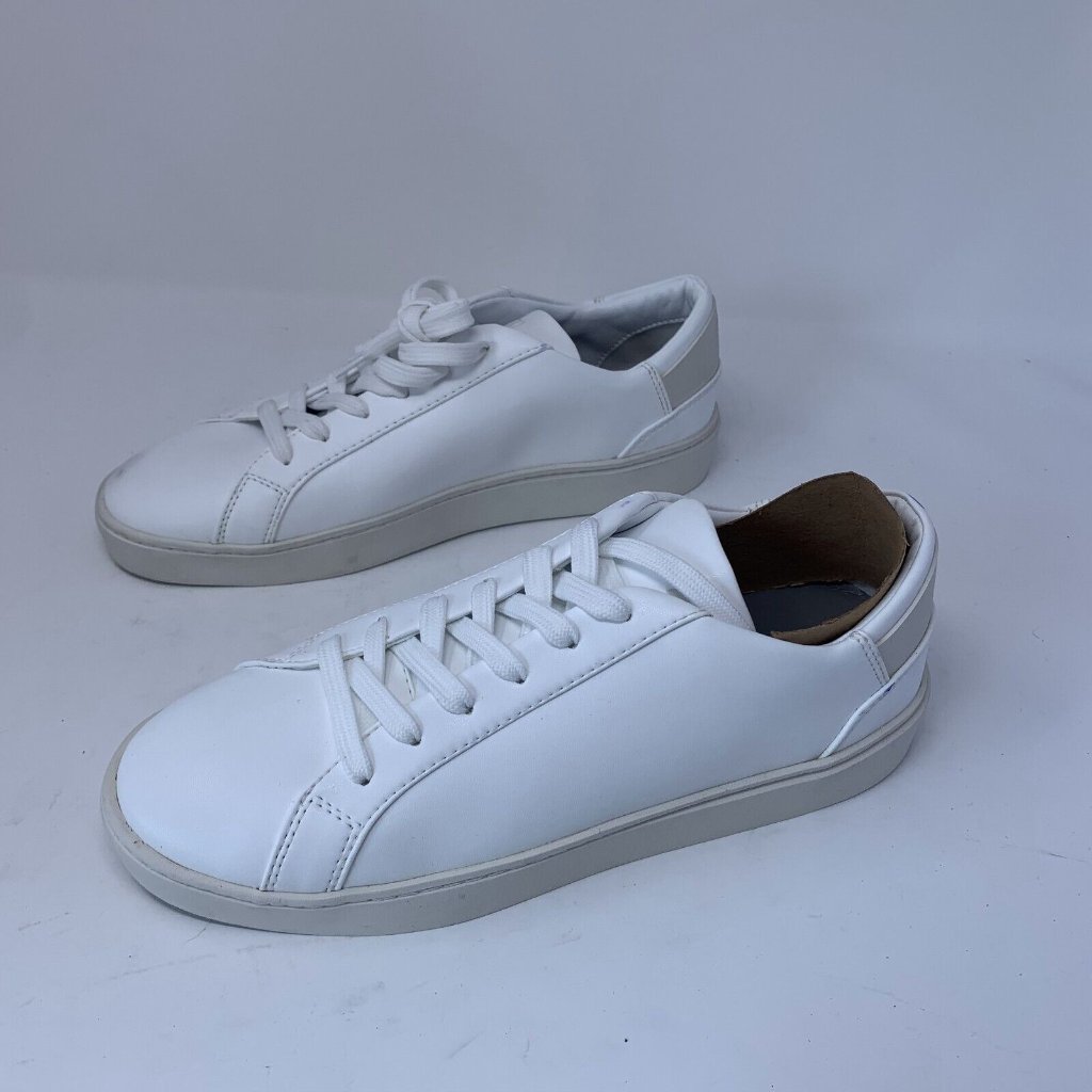 Thousand Fell Sneakers Men's 8 White Leather Lace-Up Casual Athletic Shoes S0710 — image 6 of 8